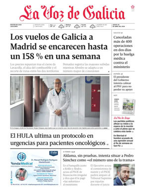 Cover of La Voz de Galicia (Lugo)