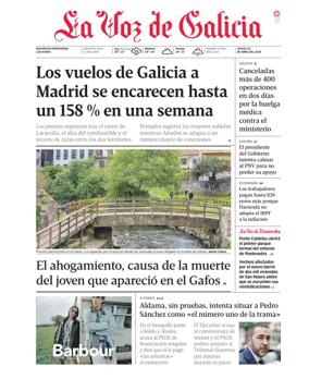 Cover of La Voz de Galicia (Pontevedra)