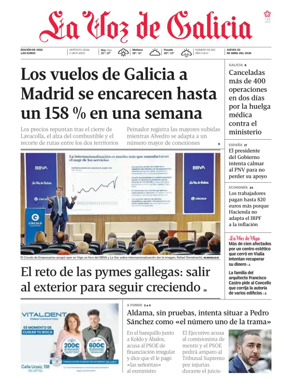 Cover of La Voz de Galicia (Vigo)
