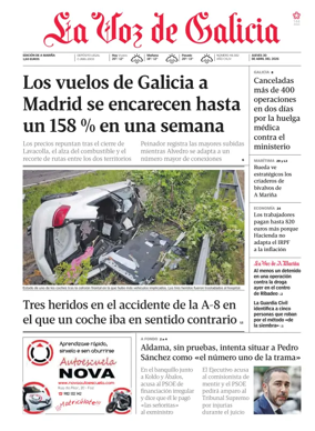 Cover of La Voz de Galicia (Viveiro)