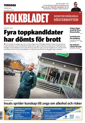 Cover of Folkbladet Vasterbotten