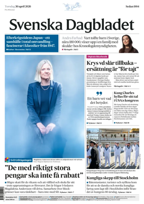Cover of Svenska Dagbladet