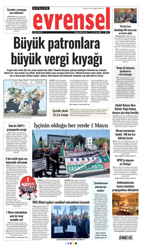Cover of Evrensel Gazetesi