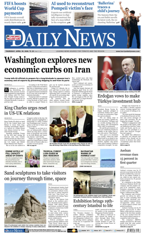 Cover of Hurriyet Daily News & Economic Review