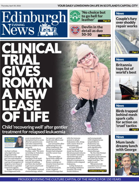 Cover of Edinburgh Evening News