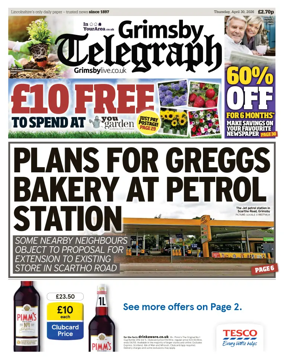 Cover of Grimsby Telegraph