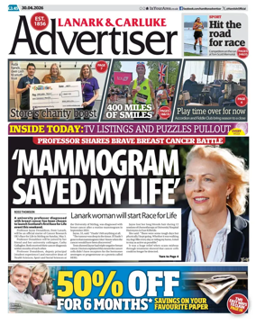 Cover of Lanark & Carluke Advertiser