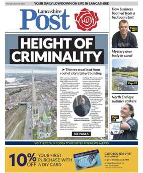Cover of Lancashire Evening Post