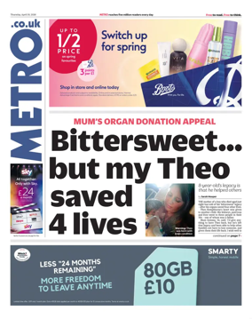 Cover of Metro (UK)