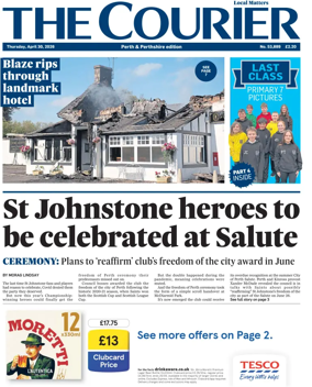 Cover of The Courier & Advertiser (Perth and Perthshire Edition)