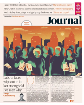 Cover of The Guardian e-paper Journal