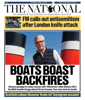 Cover of The National (Scotland)