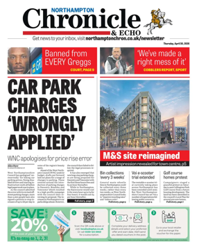 Cover of The Northampton Chronicle and Echo