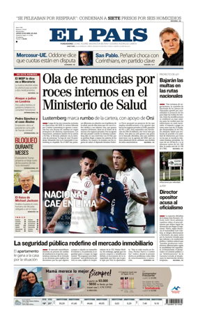 Cover of El Pais (Uruguay)