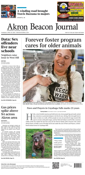 Cover of Akron Beacon Journal
