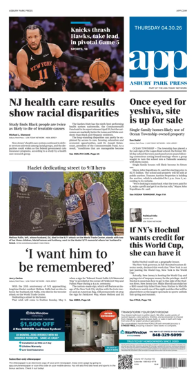 Cover of Asbury Park Press