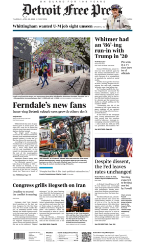 Cover of Detroit Free Press