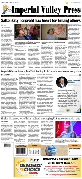 Cover of Imperial Valley Press