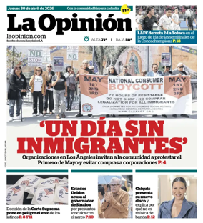 Cover of La Opinion