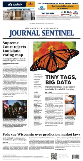 Cover of Milwaukee Journal Sentinel