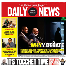Cover of Philadelphia Daily News