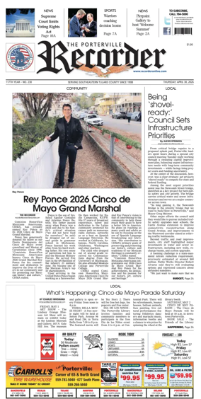 Cover of Porterville Recorder