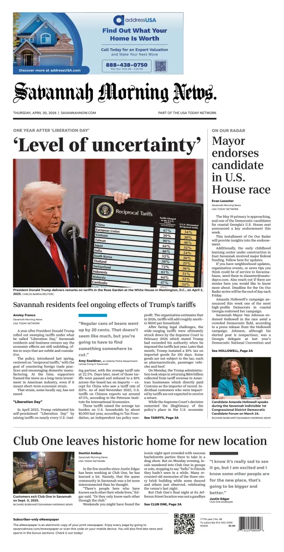 Cover of Savannah Morning News