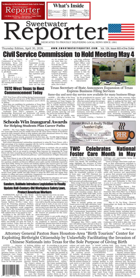 Cover of Sweetwater Reporter