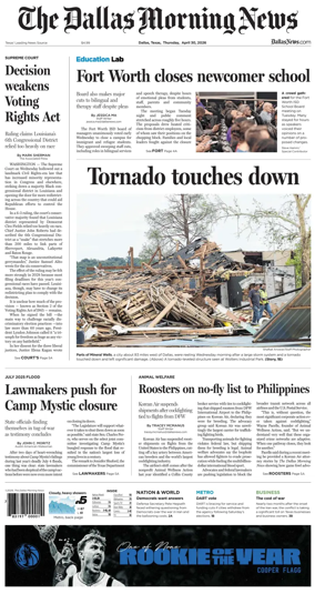 Cover of The Dallas Morning News