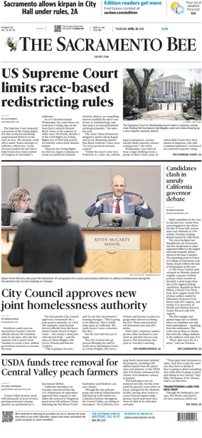 Cover of The Sacramento Bee