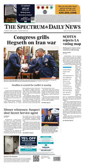 Cover of The Spectrum & Daily News