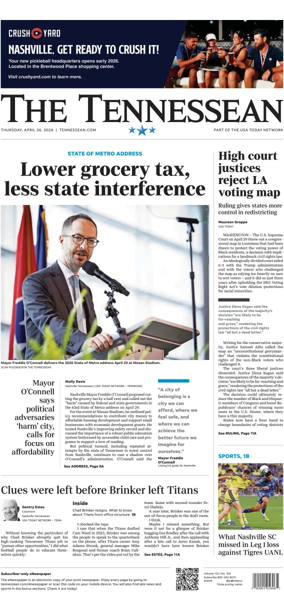 Cover of The Tennessean