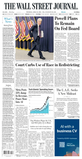 Cover of The Wall Street Journal