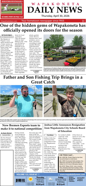 Cover of Wapakoneta Daily News