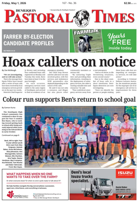 Cover of Deniliquin Pastoral Times