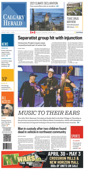 Cover of Calgary Herald