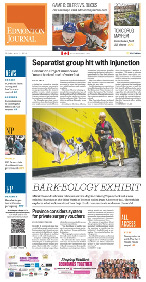 Cover of Edmonton Journal