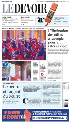 Cover of Le Devoir