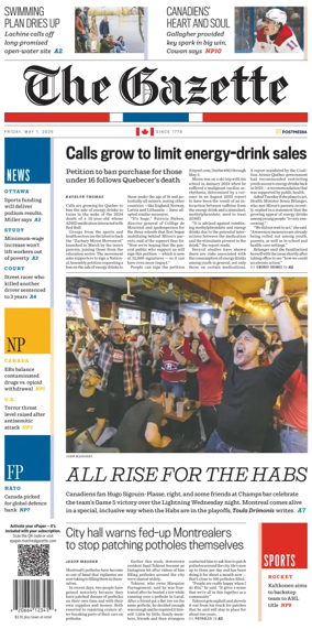 Cover of Montreal Gazette