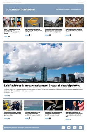 Cover of Euronews Business (Spanish) Compiled Edition