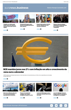 Cover of Euronews Business (Portuguese)