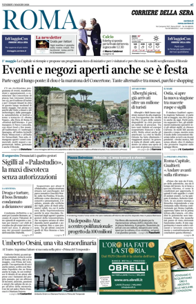 Cover of Corriere della Sera (Roma)