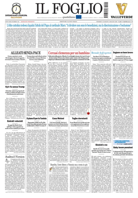 Cover of Il Foglio Quotidiano