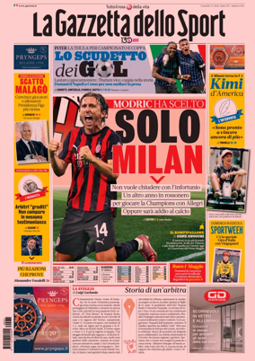 Cover of La Gazzetta dello Sport