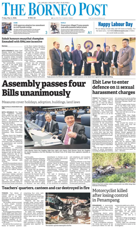 Cover of The Borneo Post (Sabah)