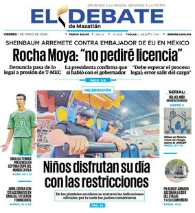 Cover of El Debate de Mazatlan