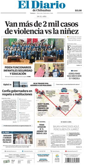 Cover of El Diario de Chihuahua