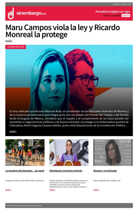 Cover of Sin Embargo Opinion