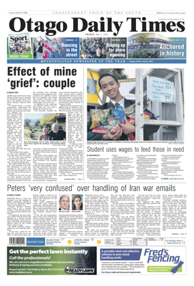 Cover of Otago Daily Times