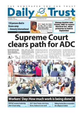Cover of Daily Trust